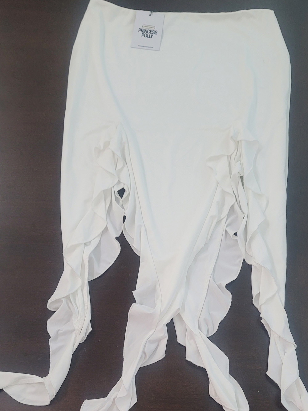 Princess Polly White Ruffle High-Low Skirt - Picture 2 of 6
